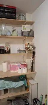 Voor en Na: Voorraadkast op de boerderij georganiseerd Kom op Orde - Professional organizing